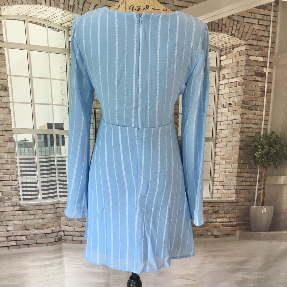Lulu’s Million Reasons Blue Striped Mini D… - Picture 14 of 15